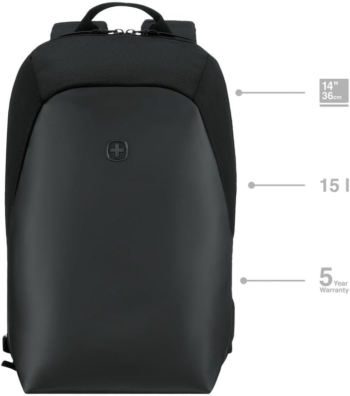WENGER UrbanOne Light Backpack, Laptop-Rucksack, Notebook bis 14 Zoll, 15 l, Leicht, Damen/Herren, B
