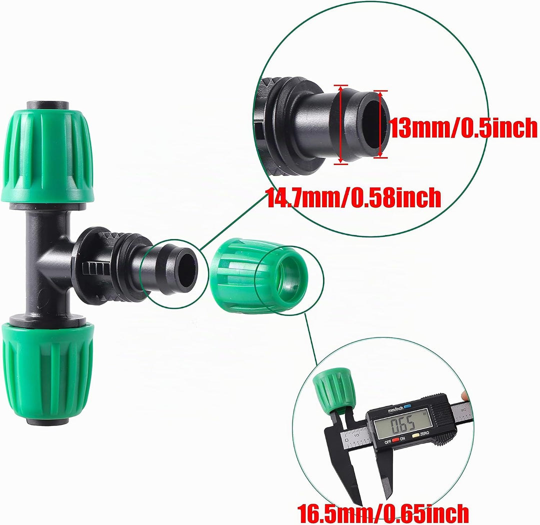 15 Stück Teichbewässerung 1/2 Zoll Vinylschlauch (1/2 "ID x 0,65" AD) Anti-Drop-Qualitätsfitting (pa