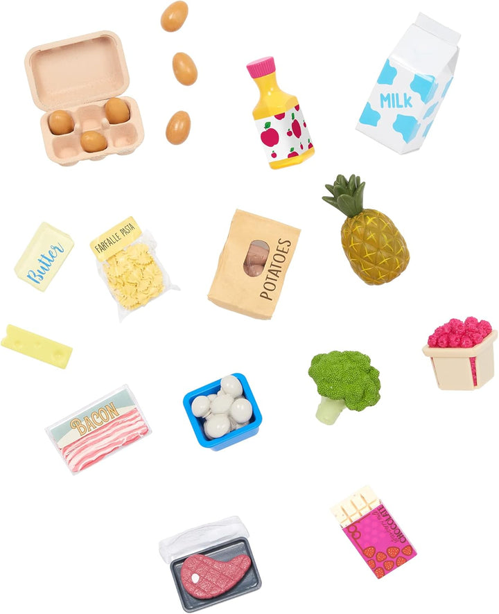 Our Generation - Auf dem Markt Einkaufswagen - Lebensmittelgeschäft Spielset - Spielzeug-Nahrung - 4