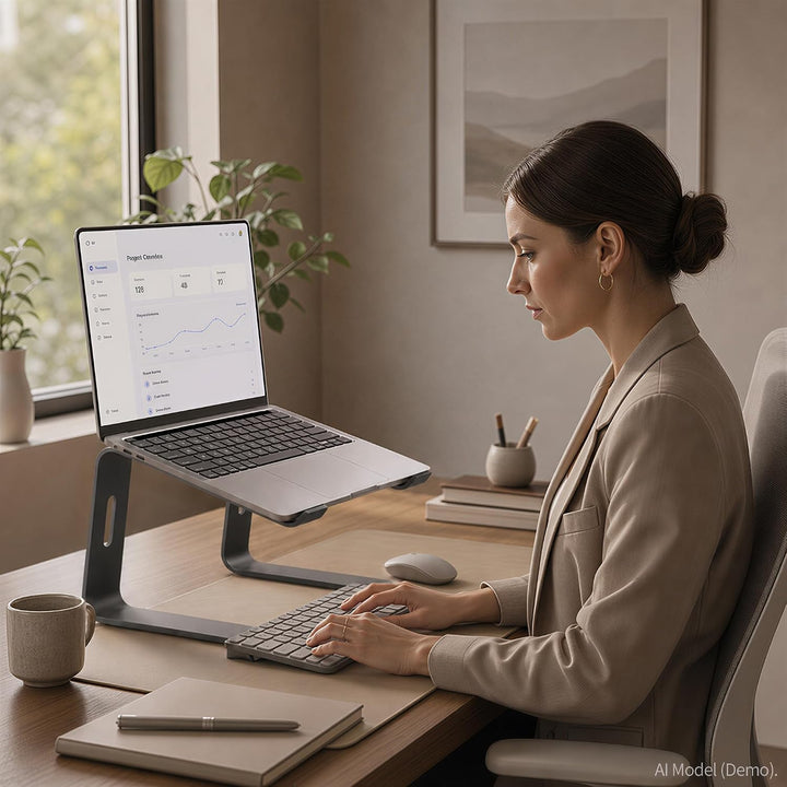 Orionstar Laptop Ständer, Ergonomischer Laptop Stand für Schreibtisch, Aluminium Laptop Halterung mi