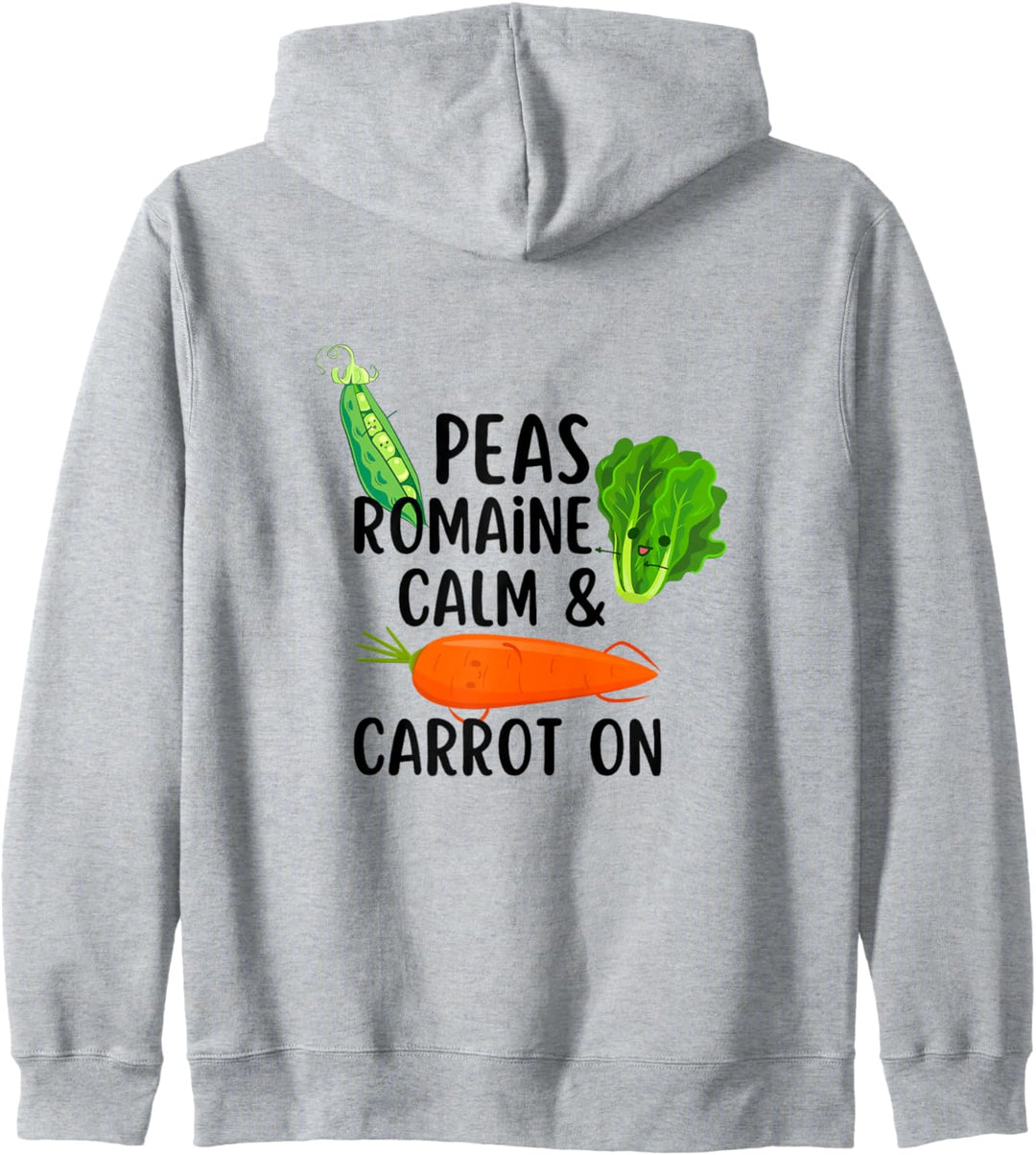 Peas Romaine Calm & Carrot On, vegan | Lustiger Salat Kapuzenjacke