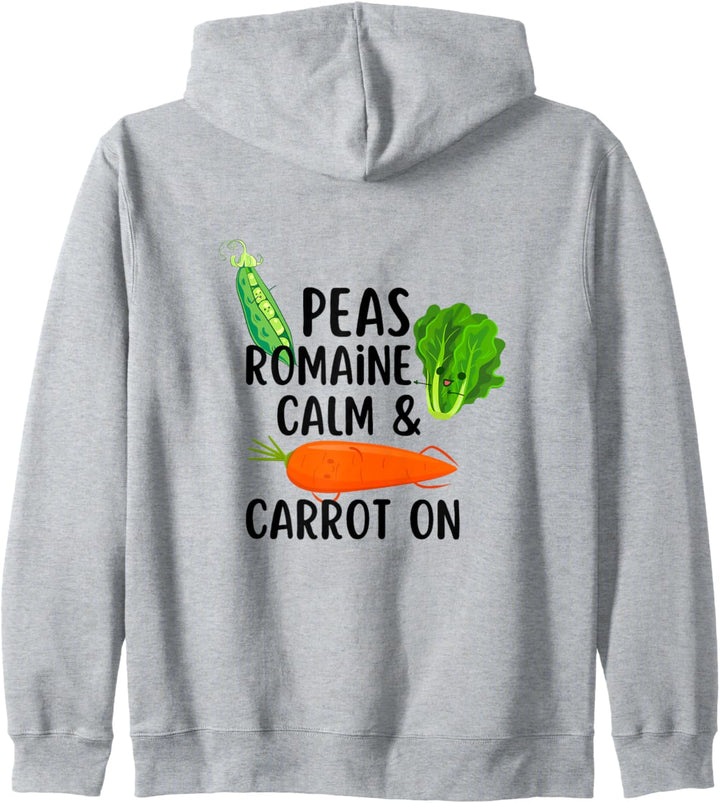 Peas Romaine Calm & Carrot On, vegan | Lustiger Salat Kapuzenjacke