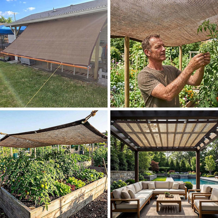 Schattiernetz gewächshaus - mit öSen80% Sonnenschutz Markise Stoff Garten Terrasse Uv Schutz für Pfl