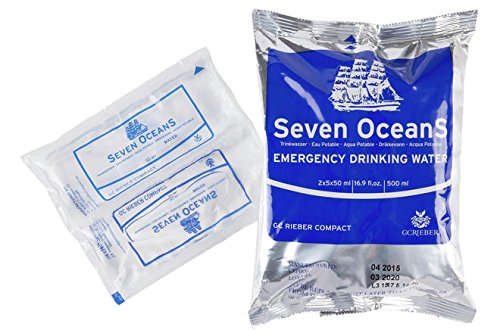 Seven Oceans Nahezu unzerstörbare Trinkwasserkonserve im super Surivalpack - (3 x 500ml)