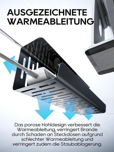 NODOCA Kabelmanagement unter dem Schreibtisch, Ohne Bohren Untertisch Kabelmanagement, Kabelkanal Sc