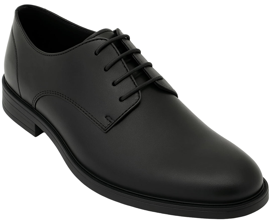 Festliche Matte Derby Schuhe zum Schnüren 35 EU Matt Schwarz, 35 EU Matt Schwarz