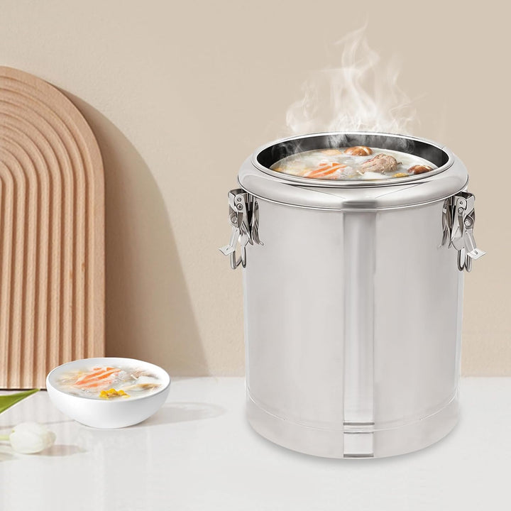 20L Edelstahl Isoliert Eimer, Thermobehälter, Isolierter Eimer, Isolierkanne, Thermobox, Warmhaltebe