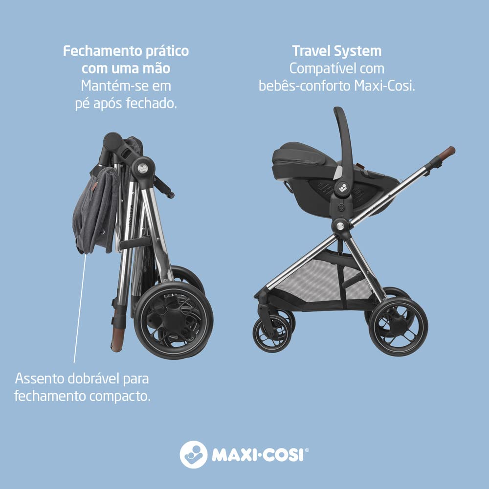 Maxi-Cosi Zelia Luxe 2-in-1-Kinderwagen, wendbarer Sitz, einhändig zusammenklappbar, geeignet von Ge