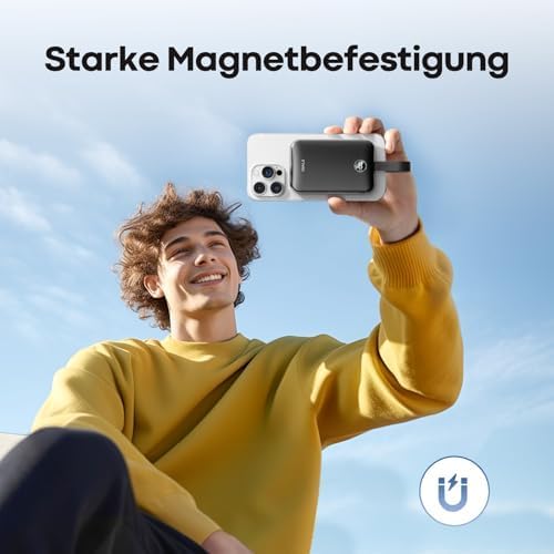 iWALK Mag Safe PowerBank Kabellose Powerbank 10000mAh, 30W Schnellaufladung mit LED und USB-C Ladeka
