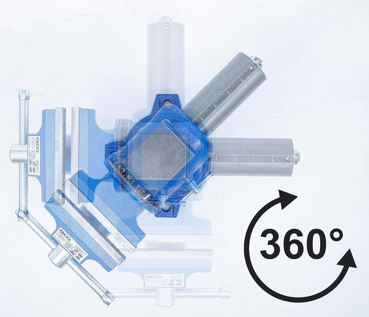 BGS 70965 | Parallel-Schraubstock | 100 mm Spannbacken | 360° drehbar | Werkbankschraubstock 100 mm