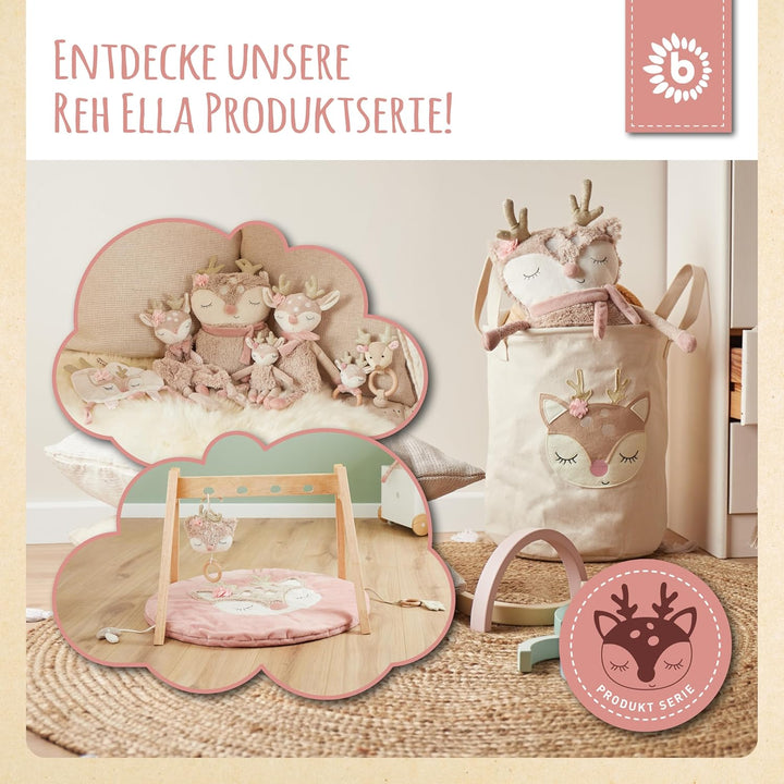 Bieco Aufbewahrungsbox Kinder | Reh Ella Motiv ca. 36L faltbar | Süsse Spielzeug Kiste für Kallax Re