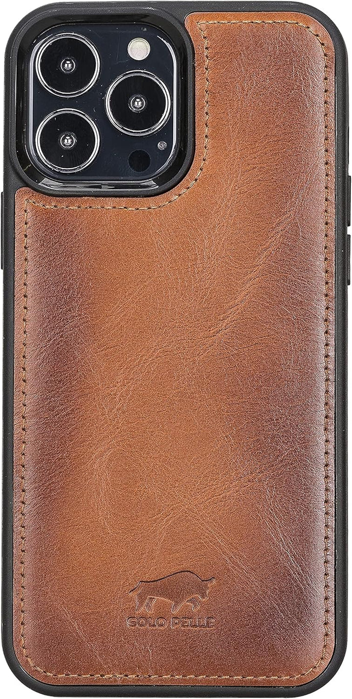 Solo Pelle Lederhülle für das iPhone 13 Pro Max in 6.7 Zoll Stanford Case Leder Hülle Ledertasche Ba
