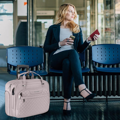 EMPSIGN Trolley Business Rolling Laptop mit Rädern, Rolling Laptoptasche für Frauen passt bis zu 15.