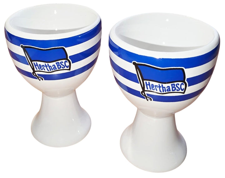 Hertha BSC Berlin Eierbecher - Logo - blau-weiss 2er-Set - plus Lesezeichen I love Berlin