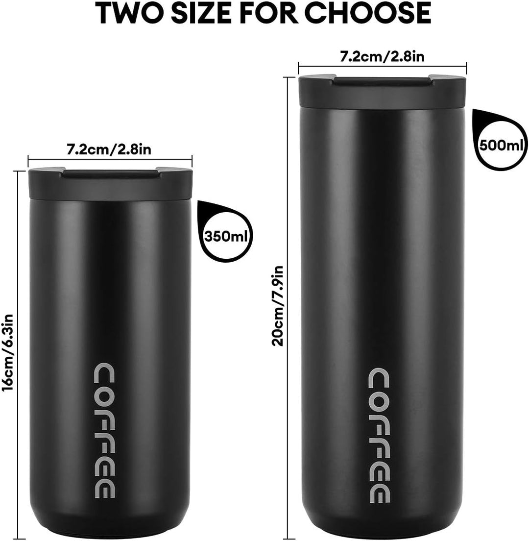 lalafancy Thermobecher 350ml/500ml Kaffeebecher-to-go, Isolierbecher Edelstahl Travel Mug Wiederverw