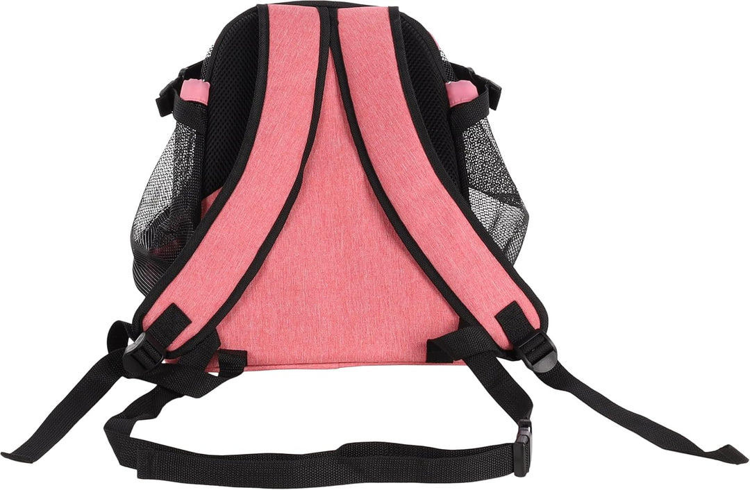 Hundetasche - Bauchtrage Xanty Rosa – 29x23x38cm – Polyester – Öffnung mit Kordel – Rückenverstärkun
