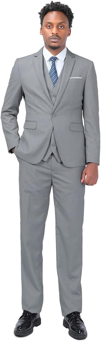 YOUTHUP Herren Anzug Slim Fit 3 Teilig Anzüge für Hochzeit Business Herrenanzug Sakko Anzughose West