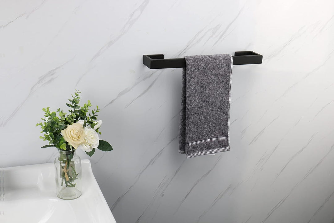TocTen Badetuchhalter – quadratische Basis dicker SUS304 Edelstahl Handtuchstange für Badezimmer, Ba