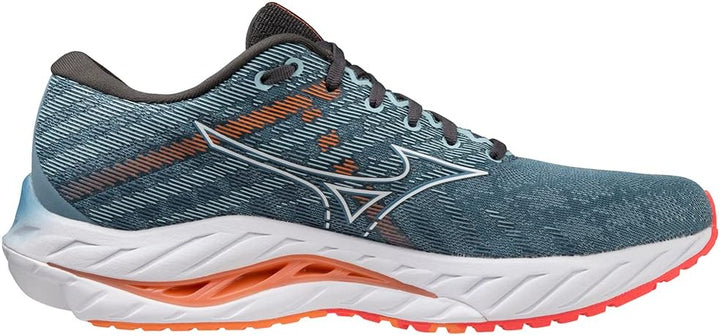 Mizuno Herren Wave Inspire 19Sneaker 44 EU Provincial Blue White Light Orange, 44 EU Provincial Blue