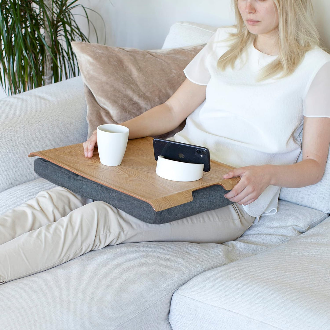 Bosign. Knietablett Laptray mit Sitzsack-Kissen für Laptop, Frühstück. Abnehmbarer und waschbarer Ki
