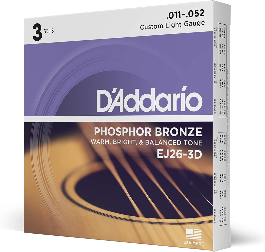 D'Addario Gitarrensaiten Westerngitarre | Gitarrensaiten Akustikgitarre | Acoustic Guitar Strings |