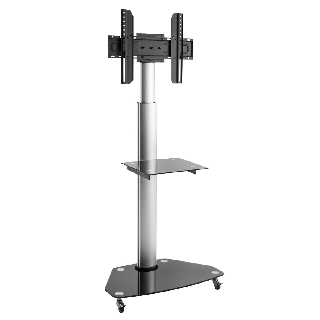 mywall HP1DL TV-Rollwagen Standfuss für Flachbildschirm 37" - 70" (94 - 178 cm) bis 40Kg silber VESA