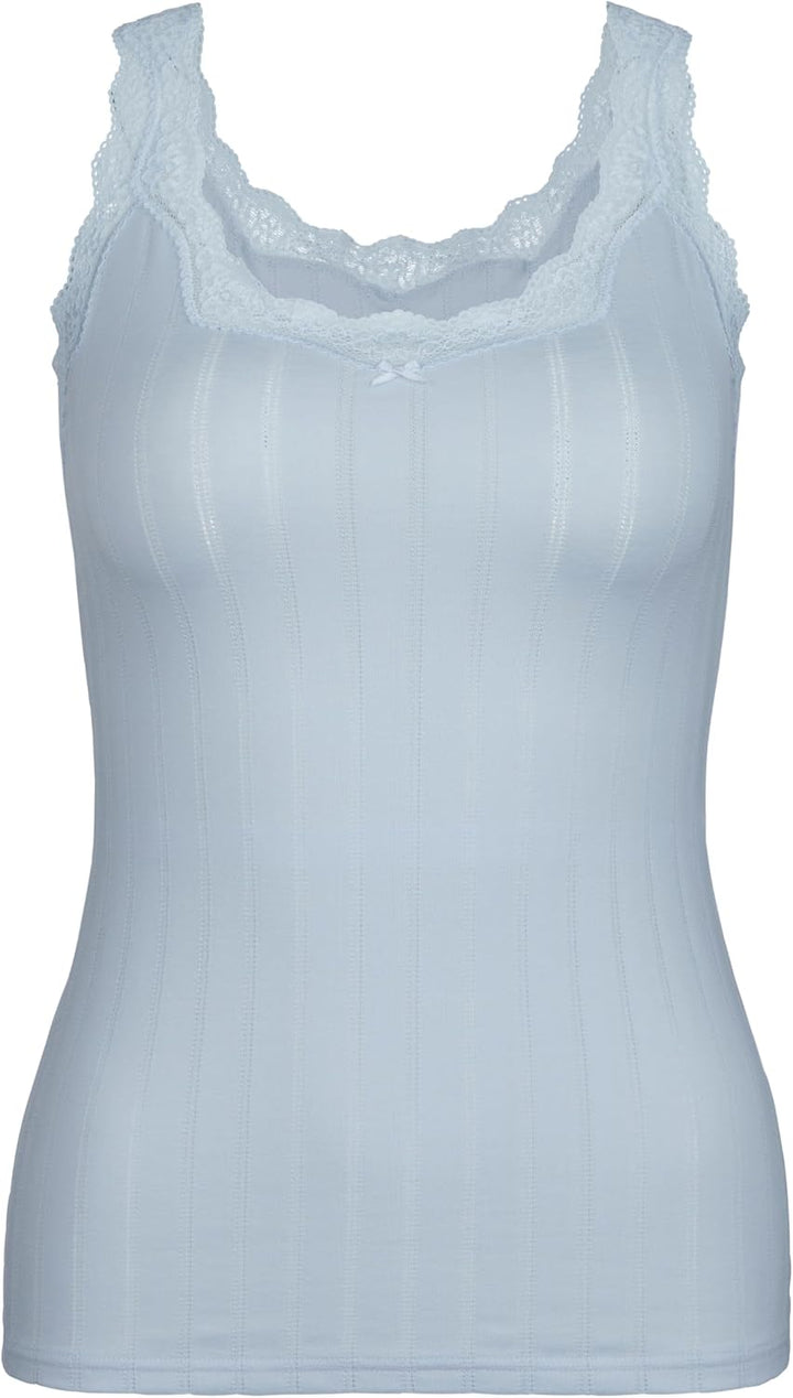 CALIDA Etude Toujours Tank Top Damen, mit Swiss+Cotton-Gütesiegel, edle Nadelstreifen-Optik, mit Spi