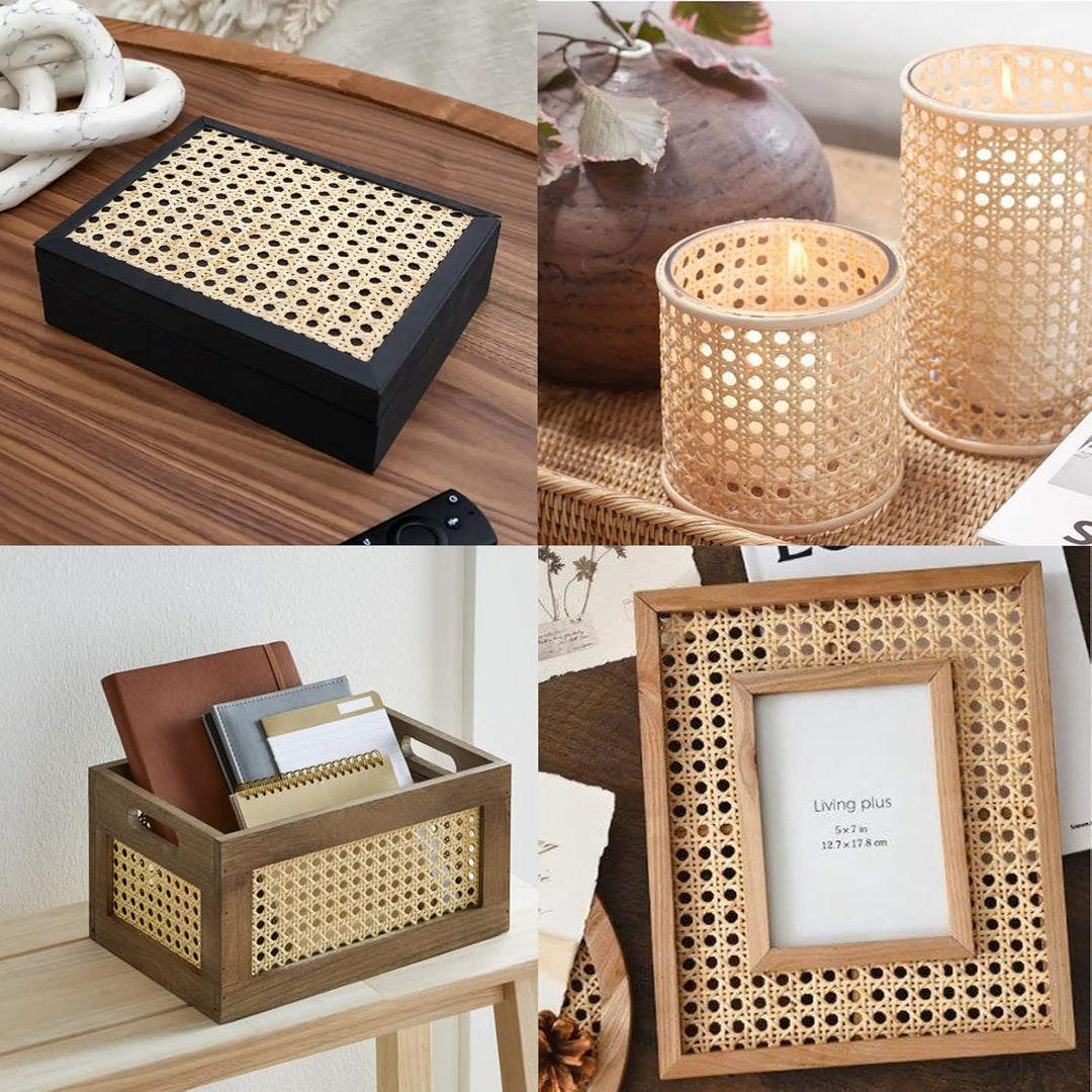 Wiener Geflecht Meterware Kunststoff PE Cane Webbing Rattan-Rolle, 40 x 300 cm, Handgefertigtes Poly