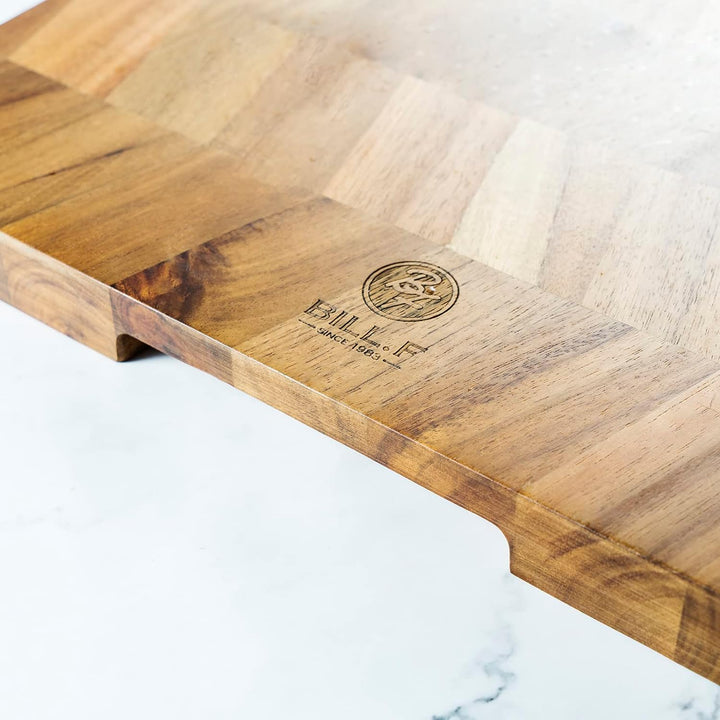 BILL.F Holz Schneidebrett, Acacia Holz Schneidebrett für Küche,Multifunktionales küchenbrett, servie