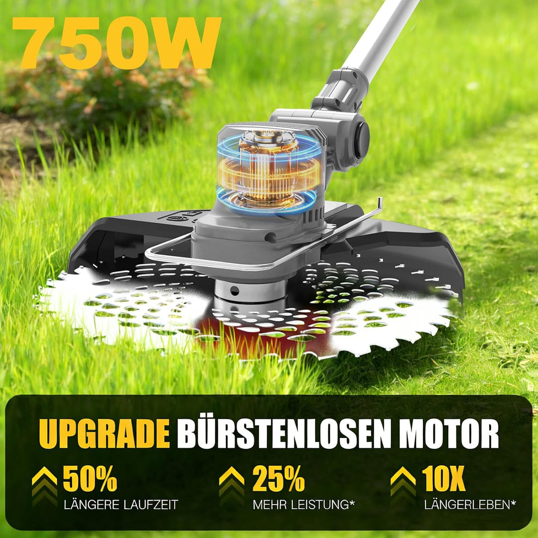 Akku Rasentrimmer für Makita Akkus,Kantenschneider Mit 2 X 21V 4.0Ah Akku Und Ladegerät,4-In-1 Akku