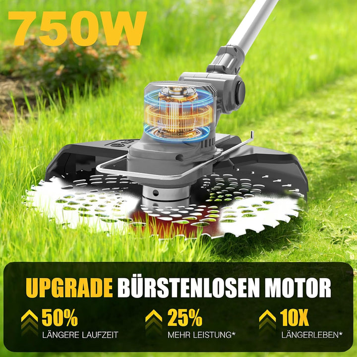 Akku Rasentrimmer für Makita Akkus,Kantenschneider Mit 2 X 21V 4.0Ah Akku Und Ladegerät,4-In-1 Akku