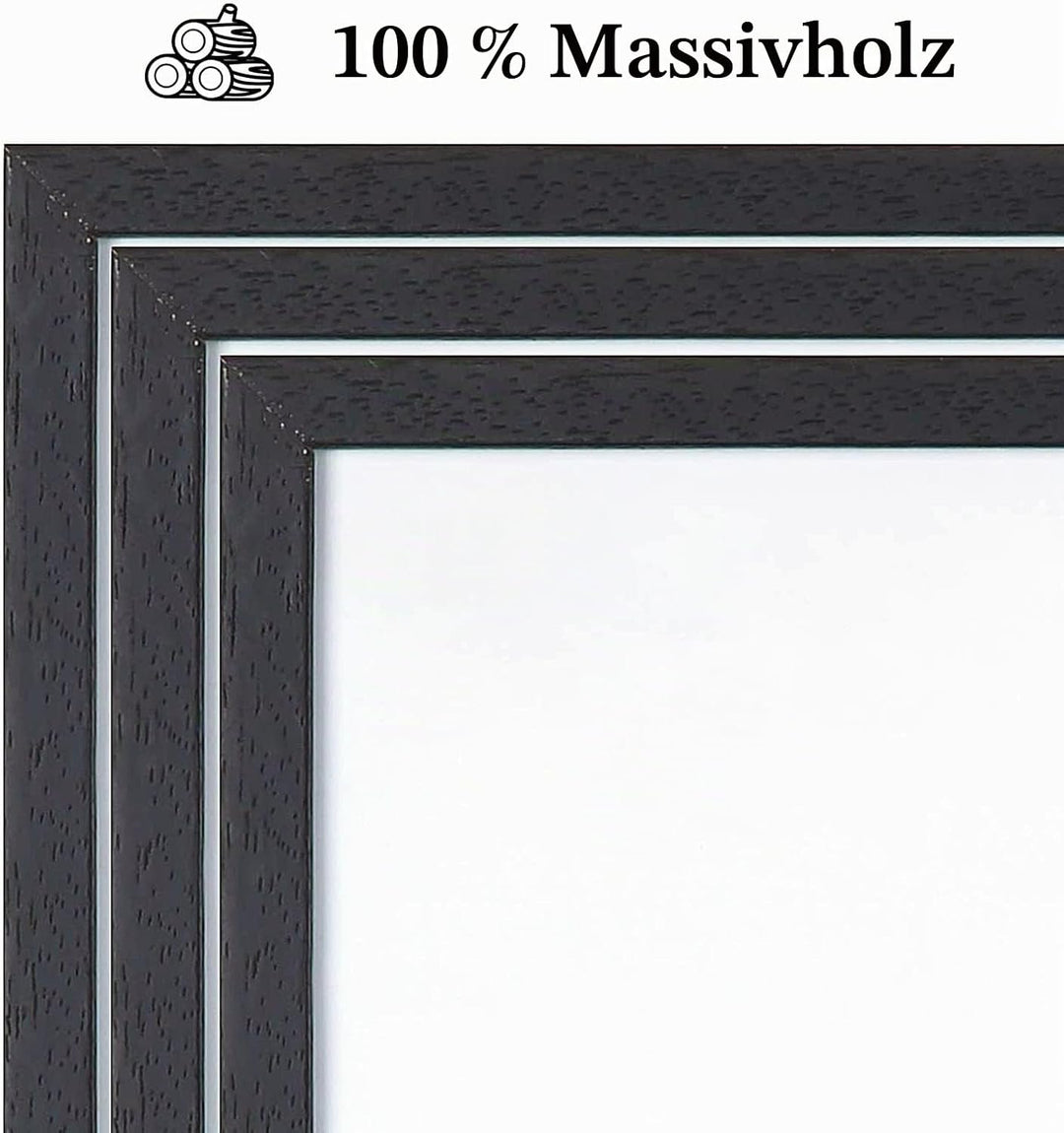A3-Zertifikat-Bilderrahmen, 4er-Pack schwarzer Holz-Bilderrahmen mit Plexi-glass für Wandmontage-Dis