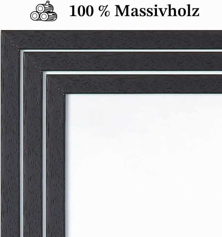 A3-Zertifikat-Bilderrahmen, 4er-Pack schwarzer Holz-Bilderrahmen mit Plexi-glass für Wandmontage-Dis
