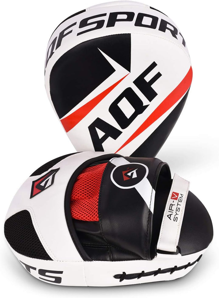 AQF Pratzen Boxen Rex Leder Handpratzen, Boxpads, Kampfsport Self Defense Trainerpratzen Schlagpolst