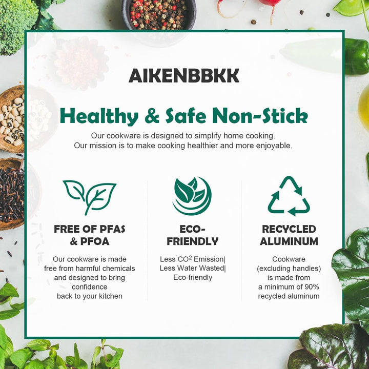 Bratpfanne mit Deckel Antihaft Pfanne 28 cm, 4.3L Wokpfanne mit Abnehmbarer Griff Geeignet für alle