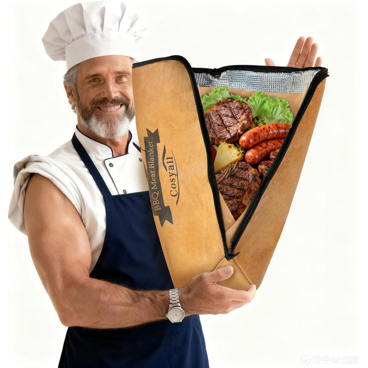 Grilldecke zum Ruhenlassen von Fleisch, Wiederverwendbare isolierte Grill-Ruhetasche für Rinderbrust
