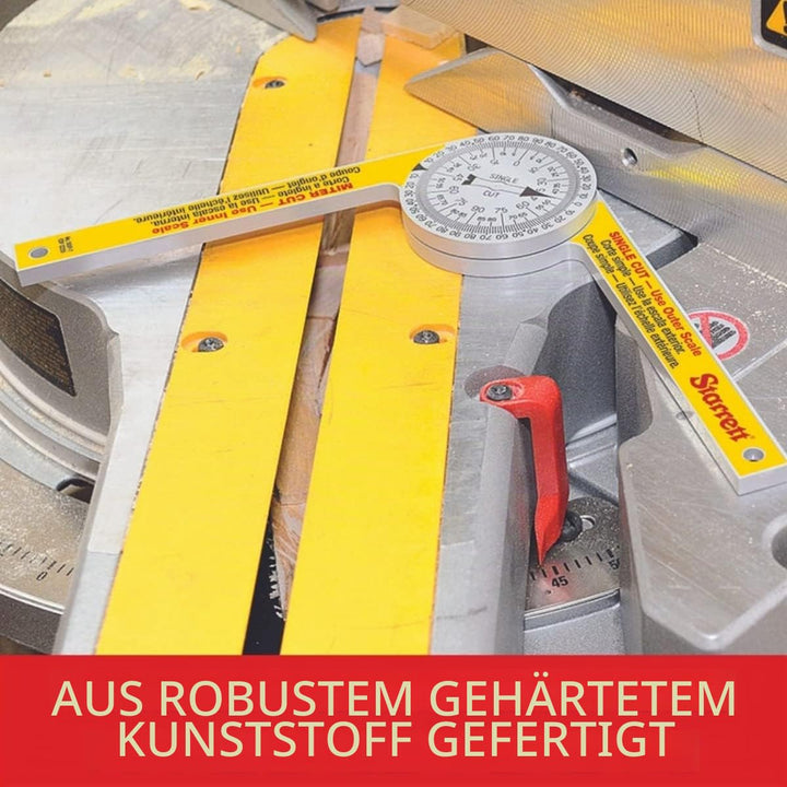 Starrett 505P-7 Gehrungssäge Winkelmesser 17,8 Cm, Gelb und Weiss, 17,8 Cm, Gelb und Weiss
