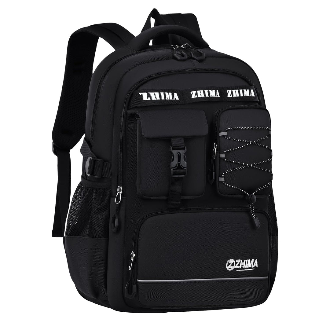 Schulrucksack Jungen Teenager, Rucksack Schule Gymnasium Oberstufe Schulranzen mit Reflektoren für 1