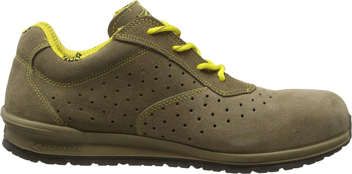Cofra 78670-008.W47 DORIO S1 P SRC Sicherheitsschuhe, Beige/Gelb, Grösse 47 47 EU, 47 EU