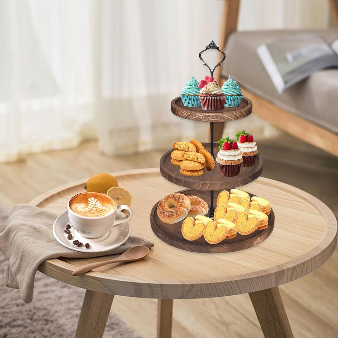 Etagere 3 Etagen, Tortenständer, Etagere Holz, Tortenständer 3 Etagen, Obst Etagere 3 Stöckig, Buffe
