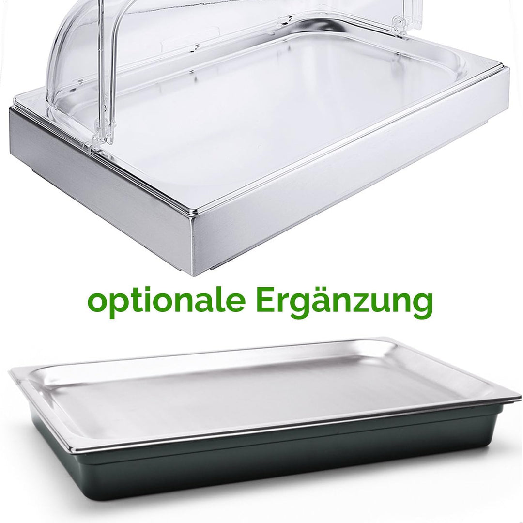 Kerafactum Hochwertiger Edelstahlrahmen für GN 1/1 Platten – 7 cm Höhe Edelstahl Rahmen für Kühlplat