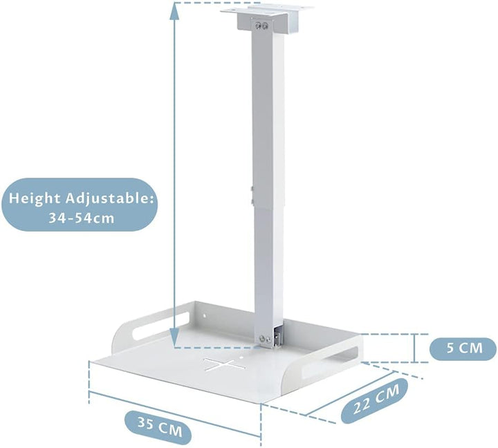 Drsn Universal Beamer-Halterung für die Decke/Wand, Tragfähigkeit 5kg - Tablett 35×22cm - Verstellba