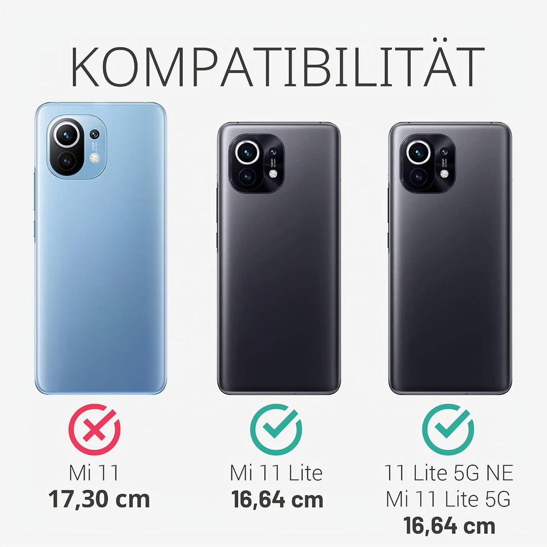 kwmobile Handyhülle für Xiaomi 11 Lite (5G) NE/Mi 11 Lite (5G) Hülle - TPU Case - Kabelloses Laden -