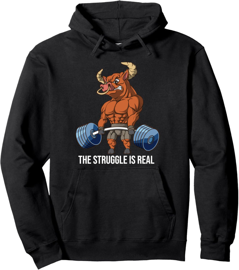 Der Kampf ist echte OX Gewichtheben Kreuzheben Fitness Pullover Hoodie