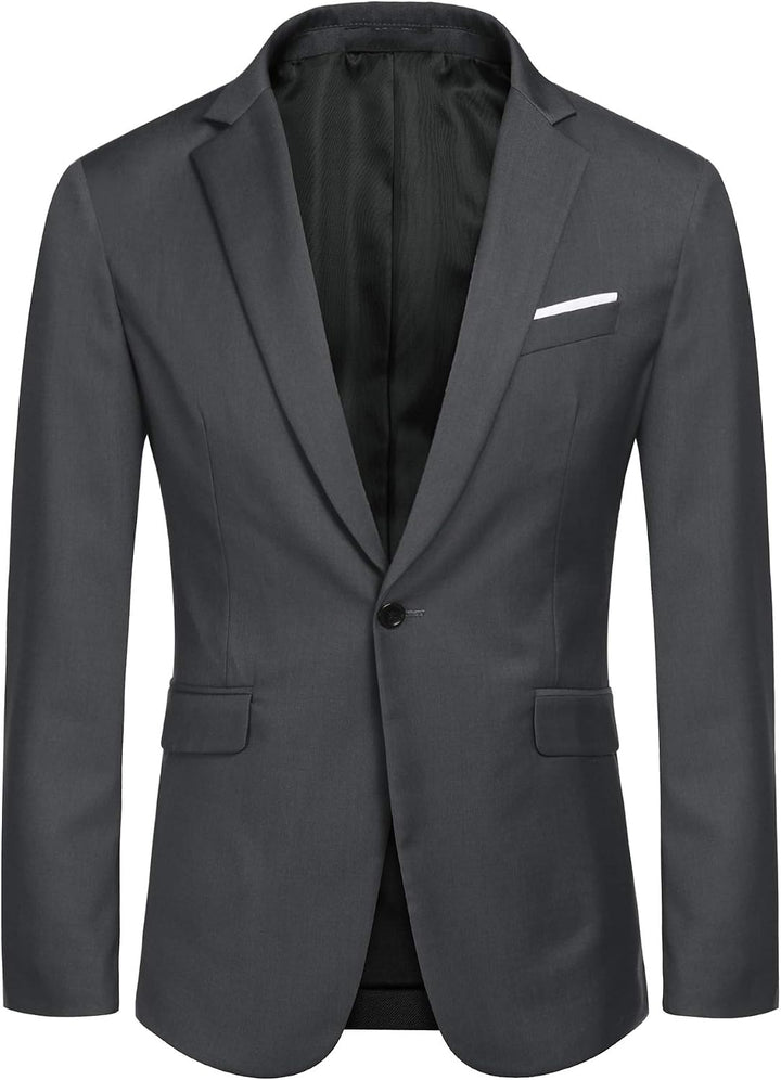 MAXMODA Herren Sakko Sportlich Männer Blazer Slim Fit Jackett Freizeit 1 Knopf Anzugjacke für Männer
