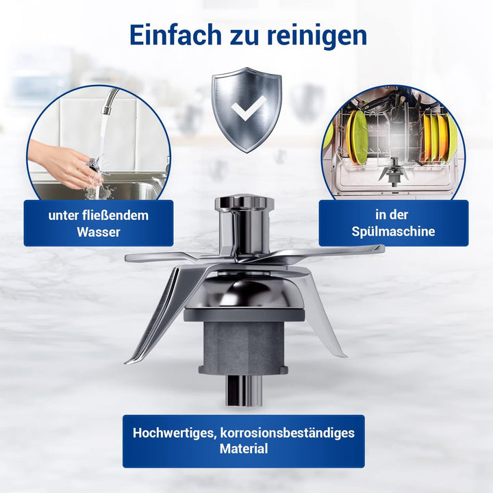 VIOKS Messer für Vоrwerk Thermоmix ТM21 Küchenmaschine Mixmesser aus Edelstahl Thermоmix ТM 21 / Ers