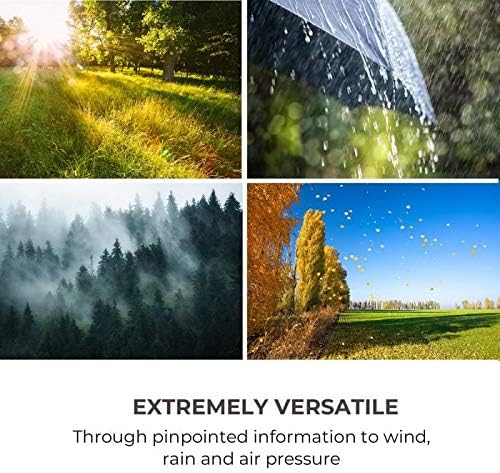 Waldbeck Halley Profi-Wetterstation - 6-in-1, 6 Messungen auf einen Blick, In- und Outdoor-Station,