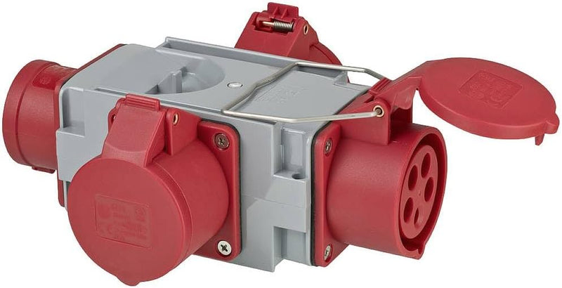 Brennenstuhl CEE Adapter Stromverteiler IP44 (1x CEE Stecker 400V/16A und 3x CEE Steckdosen 400V/16A