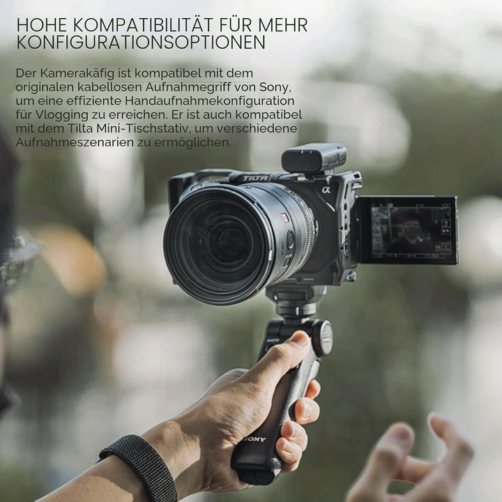 Tilta ZV-E1 Cage, kompletter Kamerakäfig, kompatibel mit Sony ZV-E1 mit integriertem Handgriff Hohe