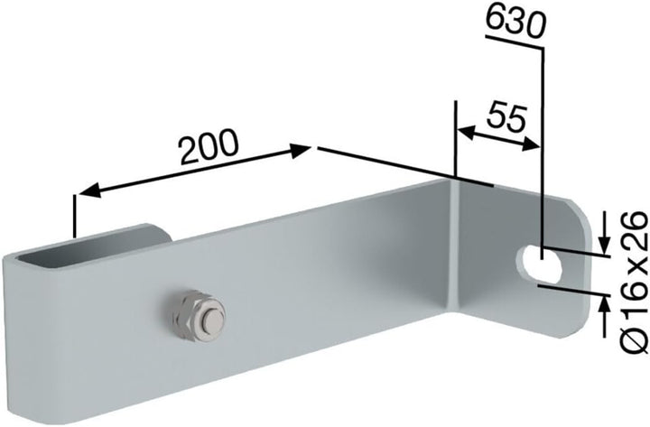 MUNK Günzburger Steigtechnik 63249 Wandhalter, starr 200mm, Stahl verzinkt 1St.